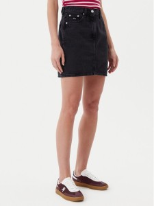 Tommy Jeans Spódnica jeansowa DW0DW21275 Czarny Mom Fit