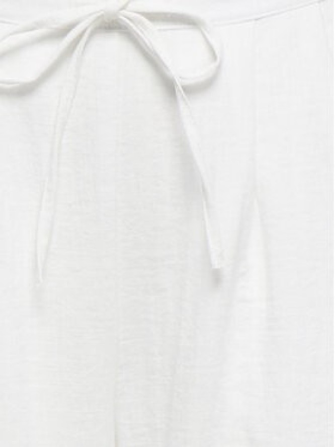 ONLY Spodnie materiałowe Lita 15370273 Biały Relaxed Fit