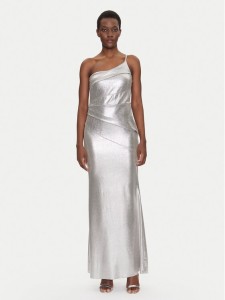 Rinascimento Sukienka wieczorowa CFC0019900002 Srebrny Regular Fit