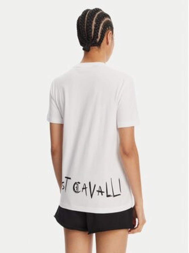 Just Cavalli T-Shirt 78PAHT04 Biały Regular Fit