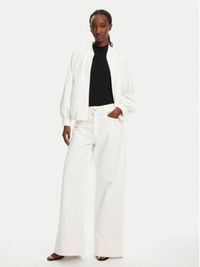 ACCESS FASHION Kurtka bomber 53-1039-886 Biały Regular Fit