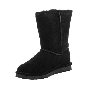 Buty Zimowe Damskie Krótka Skóra Elle