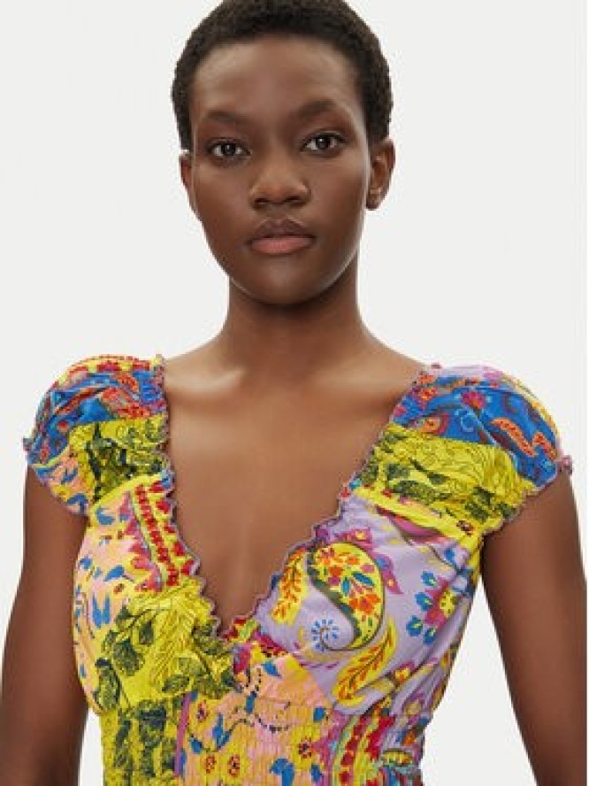 Iconique Sukienka letnia IC25-123 Kolorowy Regular Fit