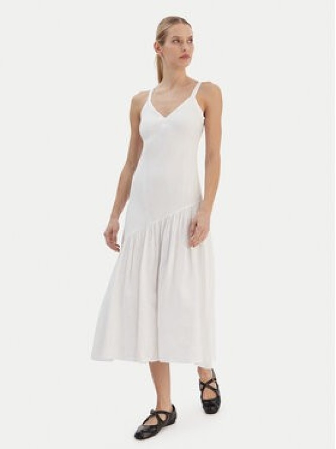 DKNY Sukienka letnia P5JNCD88 Écru Regular Fit