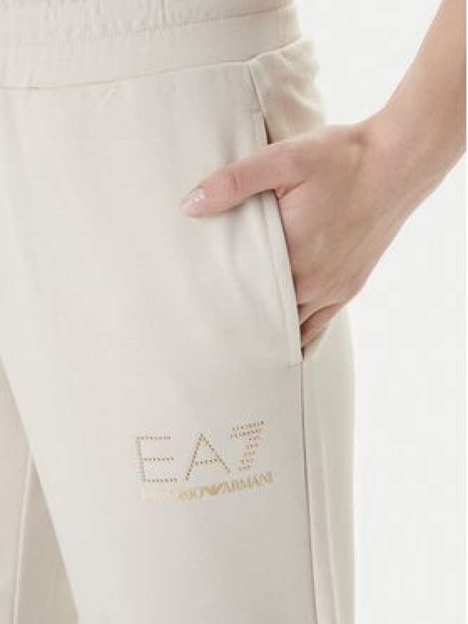 EA7 Emporio Armani Spodnie dresowe 8NTP66 TJ9RZ U1088 Beżowy Regular Fit