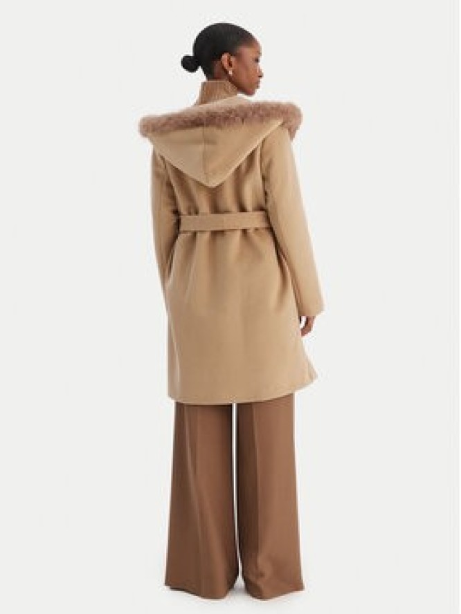 Rinascimento Płaszcz zimowy CFC0126714003 Beżowy Regular Fit