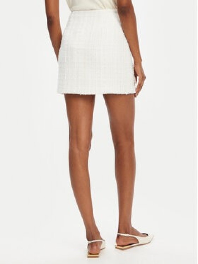 Elisabetta Franchi Spódnica mini GO-108-52E2-V400 Écru Regular Fit