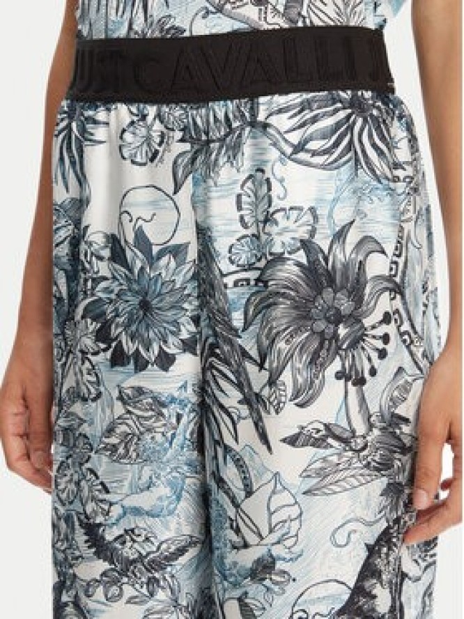 Just Cavalli Spodnie materiałowe 78PAA120 Niebieski Loose Fit