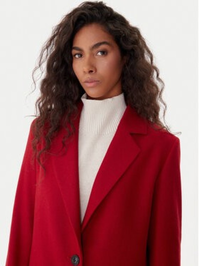 HUGO Płaszcz wełniany Mojeni 50547691 Czerwony Relaxed Fit