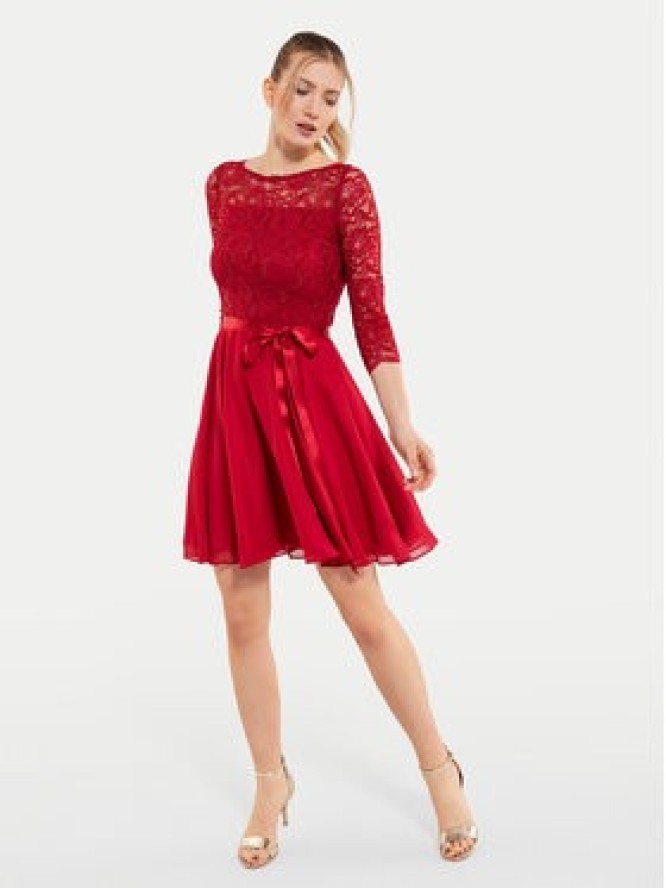 Swing Sukienka koktajlowa 77761210 Czerwony Regular Fit