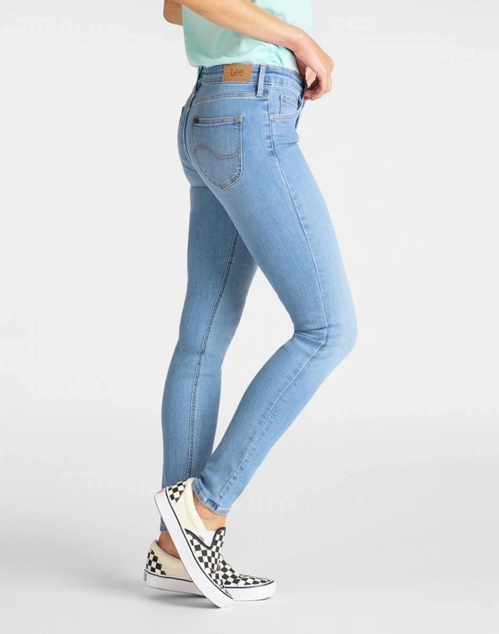 SPODNIE DAMSKIE LEE SCARLETT SKINNY LIGHT FLORIN L526MOHR 112111767