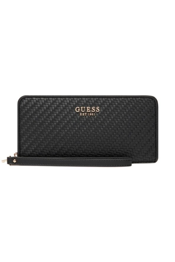 GUESS Czarny duży damski portfel Mirema Slg Large
