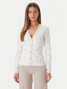 Guess Kardigan W6GR18 Z0605 Biały Regular Fit