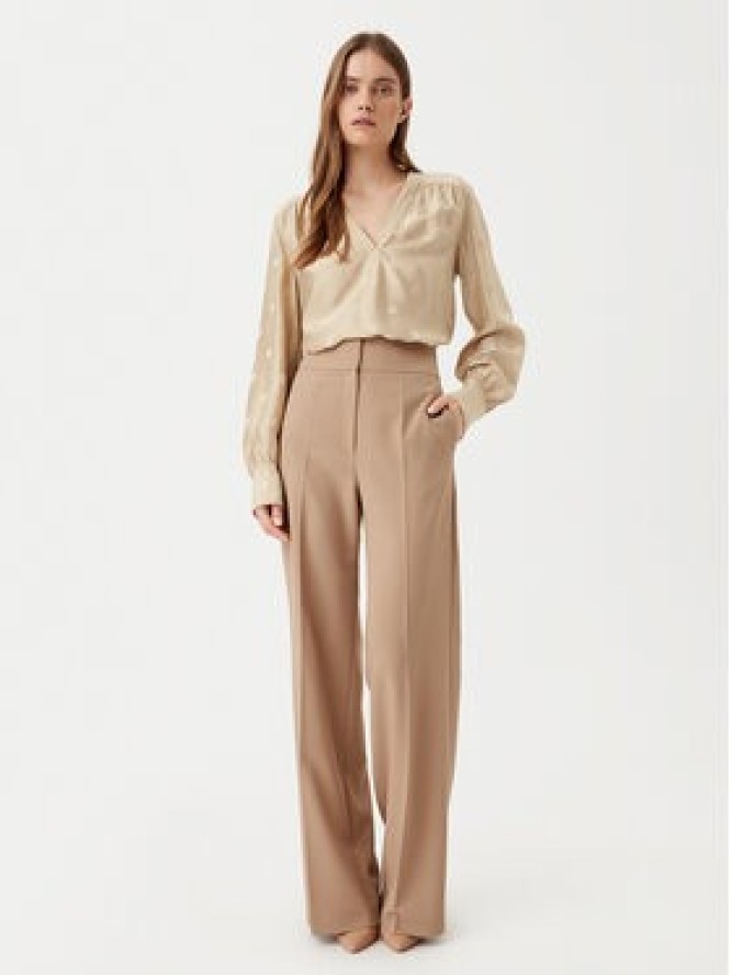 BOSS Bluzka 50532823 Beżowy Regular Fit