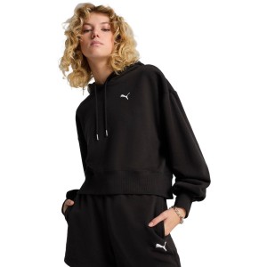 Bluza z kapturem damskie Puma Wardrobe Ess Relaxed Cropped Hoodie Tr
