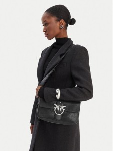 PINKO Torebka Love One Slouchy Zip Classic AI 25-26 PLTT 105081 A2JG Czarny