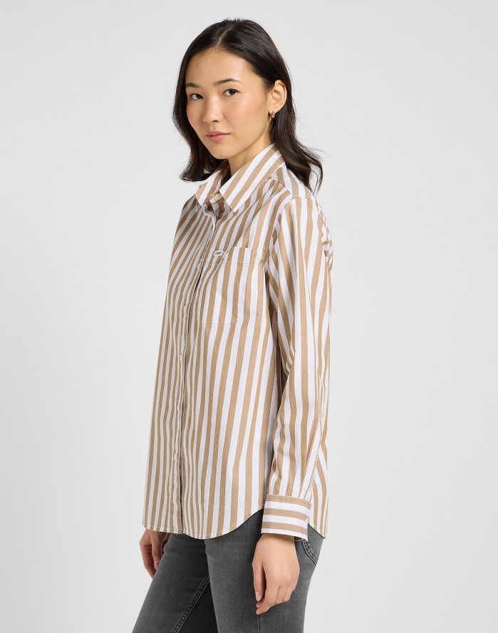 DAMSKA KOSZULA LEE ALL PURPOSE SHIRT KHAKI STRIPE 112370988