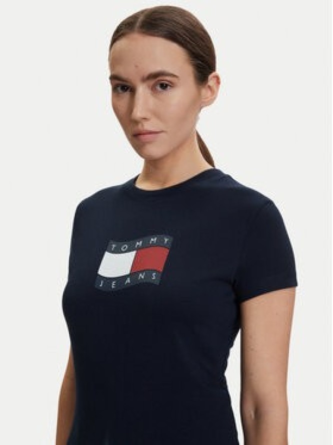 Tommy Jeans T-Shirt DW0DW22781 Granatowy Regular Fit