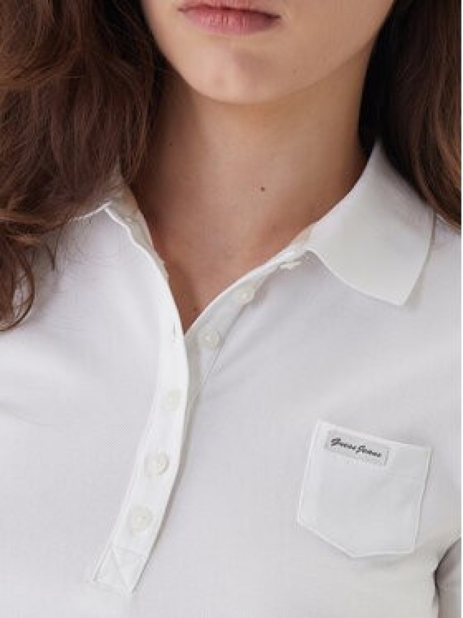 Guess Jeans Polo W5GP73 KCYR1 Biały Regular Fit