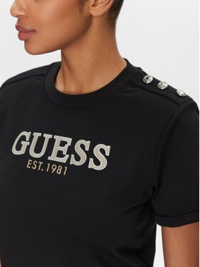 Guess T-Shirt W5GI15 K8FQ4 Czarny Regular Fit