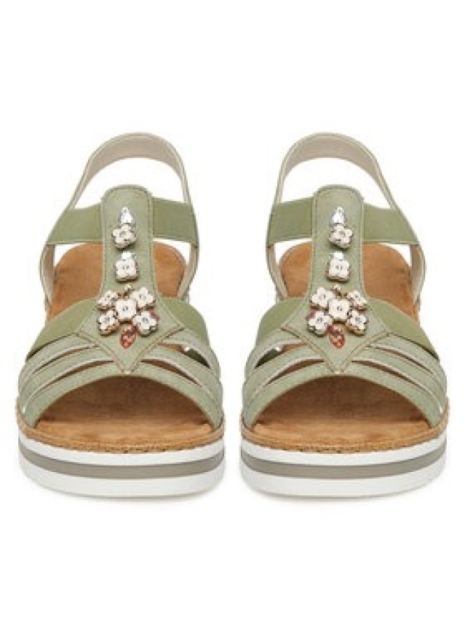 Rieker Sandały V0245-52 Zielony