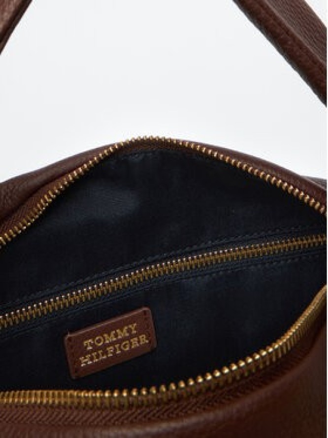 Tommy Hilfiger Torebka City Leather Shoulder Bag AW0AW18152 Brązowy