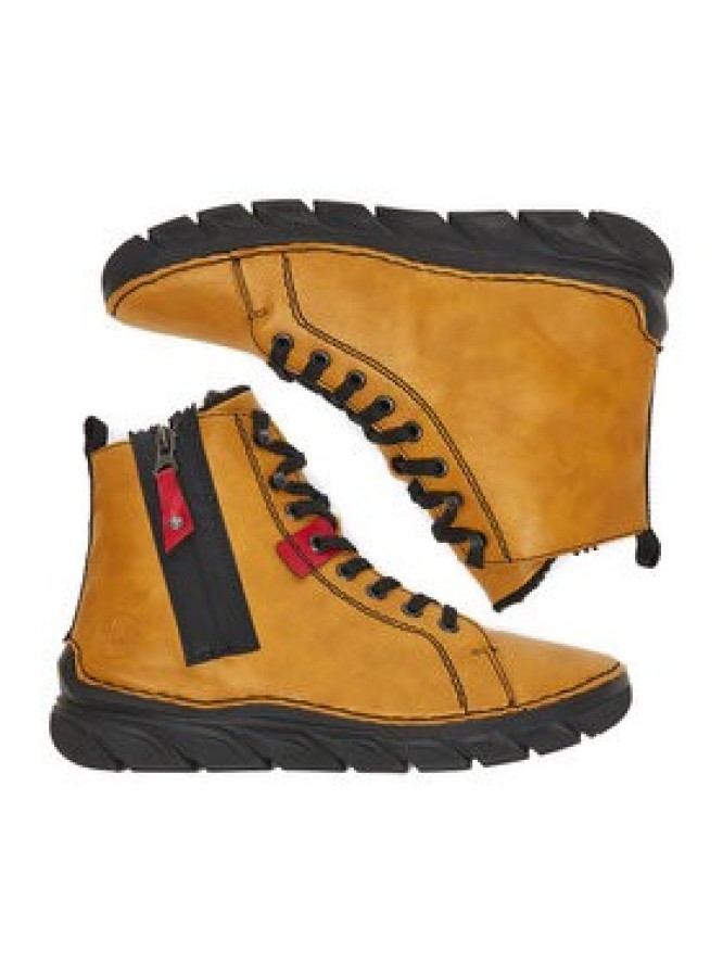 Rieker Trzewiki CEO-55024-68 Żółty