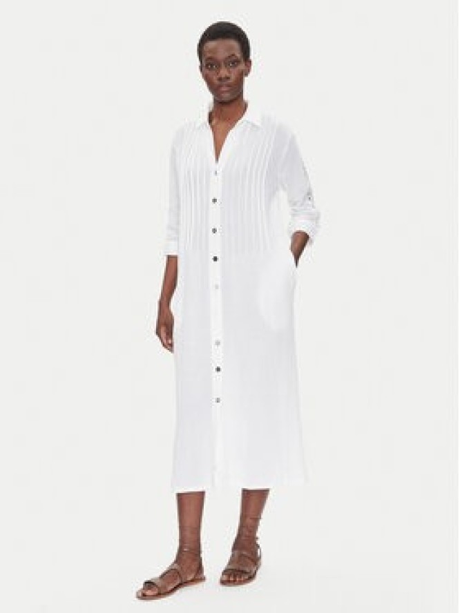 Iconique Sukienka koszulowa IC25-111 Biały Regular Fit