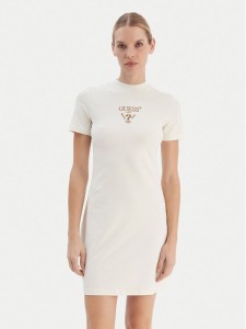 Guess Sukienka codzienna V4YK02 KCDH1 Écru Regular Fit