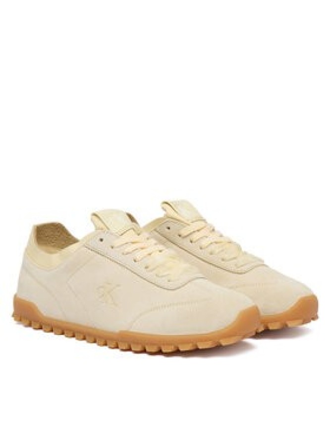 Calvin Klein Sneakersy Low Profile Run Mg Sue Db Laces HW0HW03150 Żółty