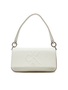 Calvin Klein Torebka Sculpted Flap Shoulder Pouch LV04K3148G Biały