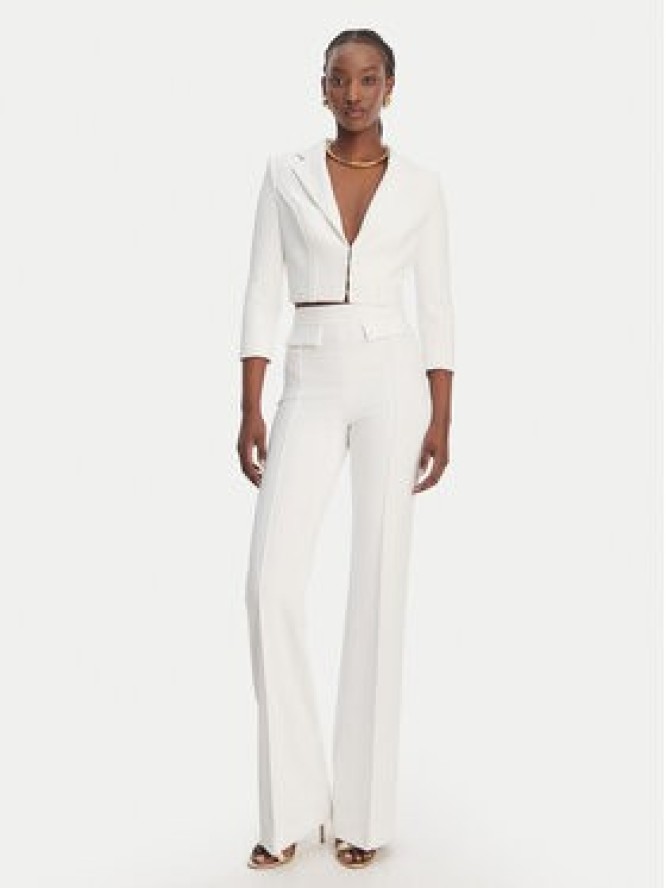 Elisabetta Franchi Marynarka GI-222-61E2-V420 Biały Regular Fit