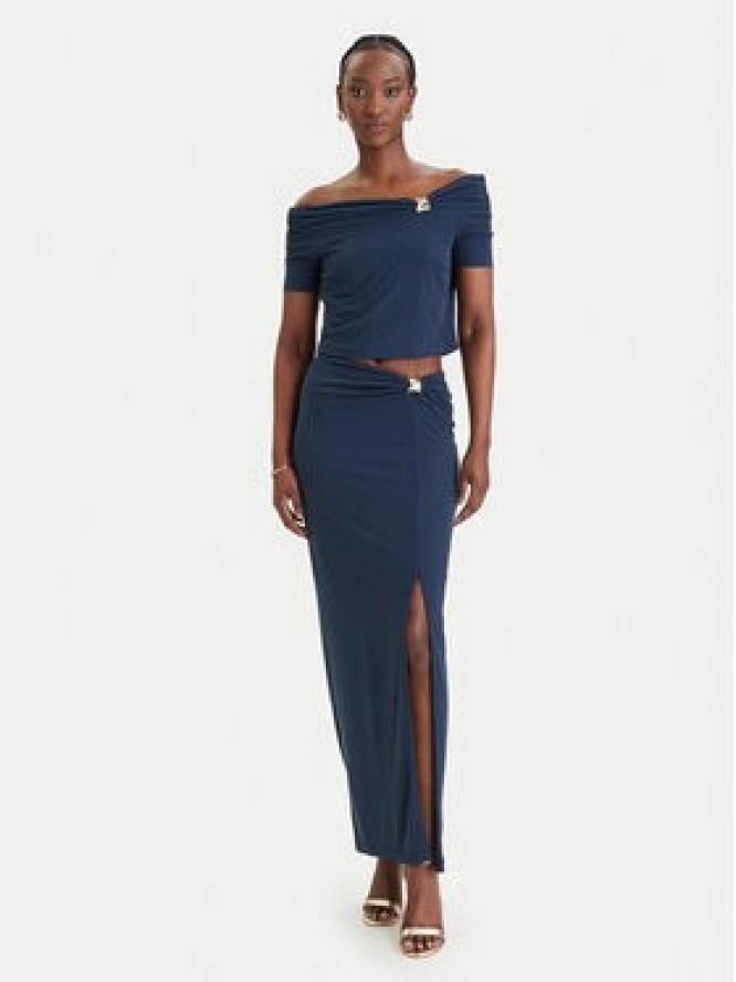 Guess Bluzka W6GP12 K2935 Granatowy Regular Fit