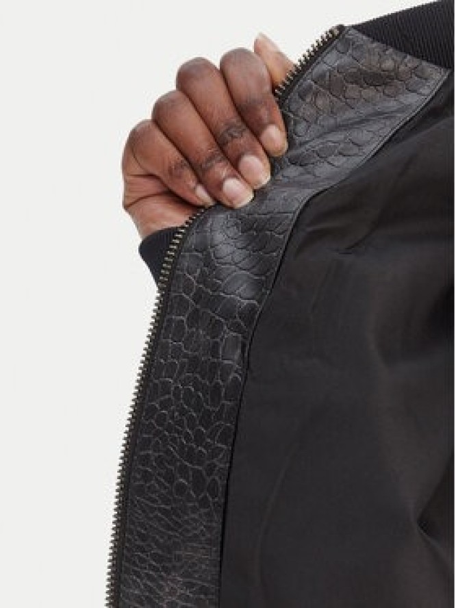 adidas Kurtka z imitacji skóry Pleather KE5035 Czarny Oversize