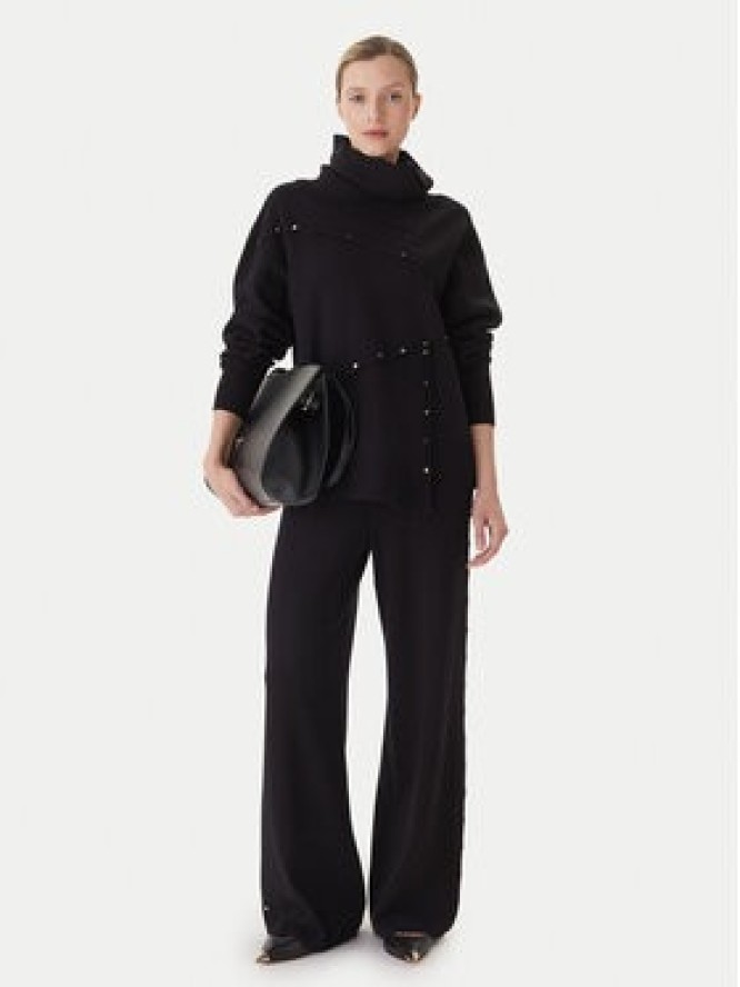 LOLA CASADEMUNT Spodnie materiałowe LF2514002 Czarny Regular Fit