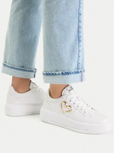 LOVE MOSCHINO Sneakersy JA15485G0OIA0100 Biały