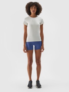 4F Legginsy krótkie treningowe damskie - granatowe M