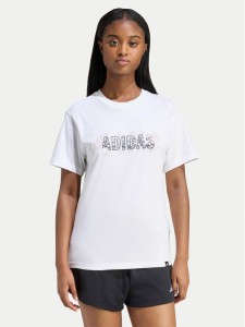 adidas T-Shirt Animal Graphic KB7146 Biały Regular Fit