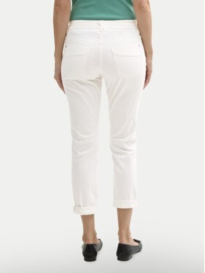Tom Tailor Spodnie materiałowe 1040963 Biały Tapered Fit