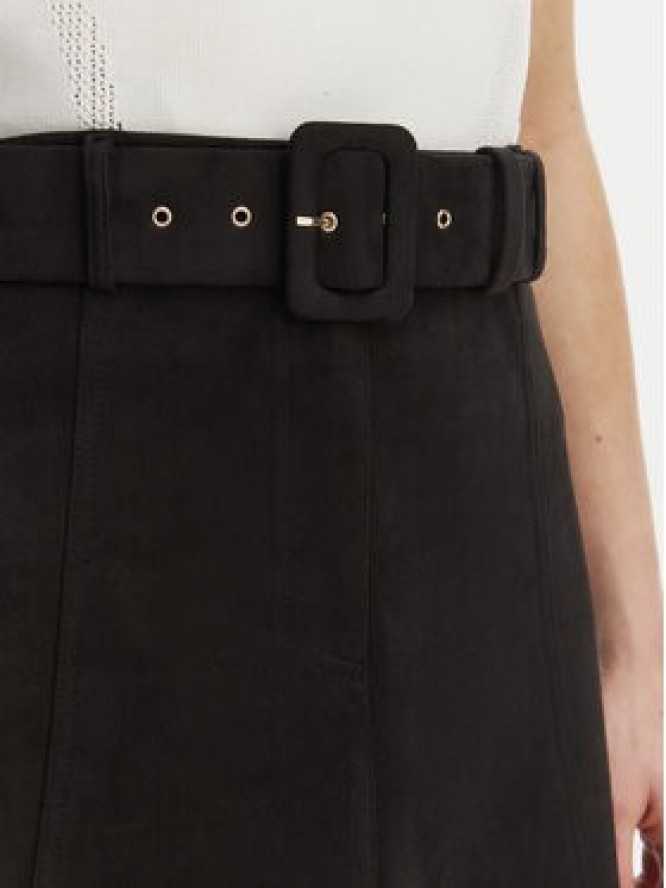 Rinascimento Spódnica z imitacji skóry CFC0127915003 Czarny Regular Fit