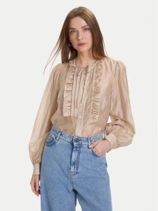 ViCOLO Bluzka TF0256 Beżowy Regular Fit