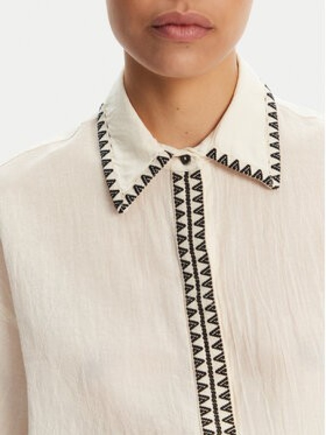 Devotion TWINS Koszula Gaia 025.001G Écru Regular Fit