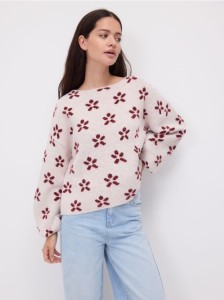 Wzorzysty sweter - wielobarwny