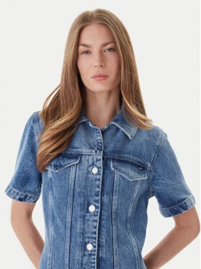 Tommy Hilfiger Sukienka jeansowa WW0WW46638 Niebieski Slim Fit