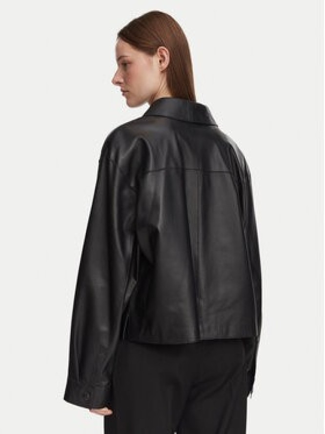 Weekend Max Mara Kurtka skórzana Piovra 2625446021 Czarny Regular Fit