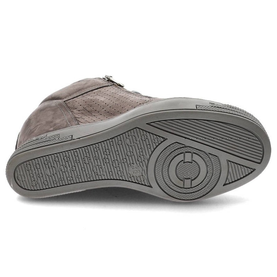 Szare Botki Baldaccini Damskie Buty Na Koturnie