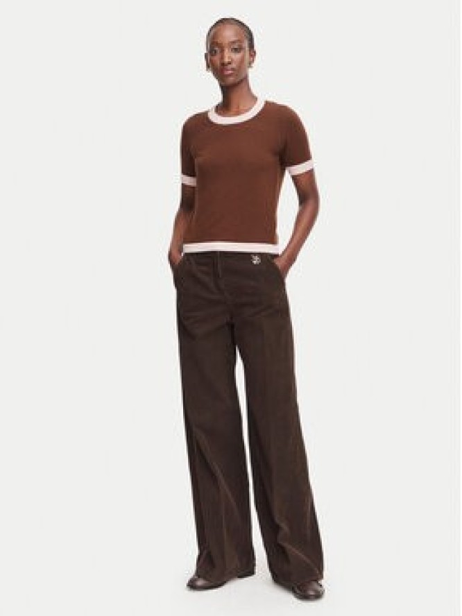 Luisa Spagnoli Spodnie materiałowe Orlato A 543795 Brązowy Regular Fit