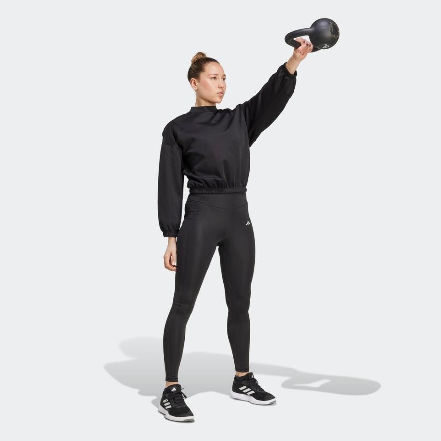 Bluza fitness damska ADIDAS crop top