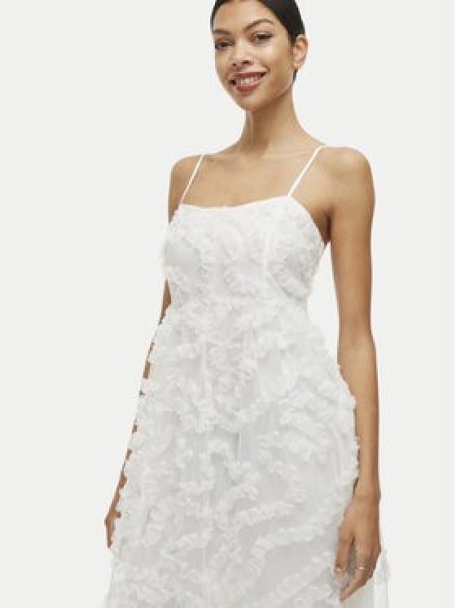 Vila Sukienka koktajlowa Leonora 14104320 Biały Loose Fit