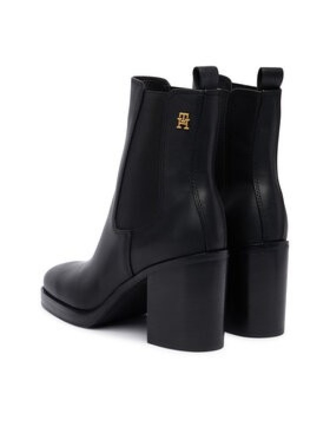 Tommy Hilfiger Botki Square Toe Chelsea High Block Hl FW0FW08844 Czarny